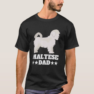 Beste Maltese Vader Voor Mannen Jongens Hond Vader T-shirt
