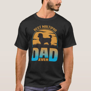 Beste Maltipoo vader ooit Retro Dog pa T-shirt