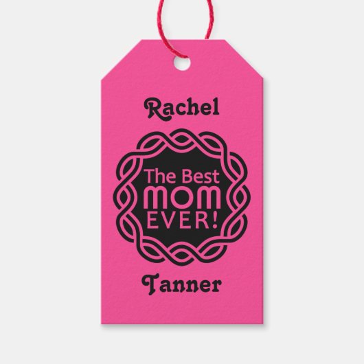 BESTE MAM aangepaste geschenk labels Cadeaulabel (Voorkant)