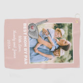 Beste Mam By Par Custom Foto Golf Handdoek (Horizontaal)