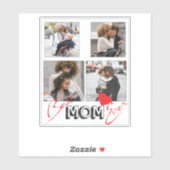 Beste mam Ever Gift Personalized Collage Sticker (Vel)