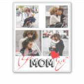 Beste mam Ever Gift Personalized Collage Sticker (Voorkant)