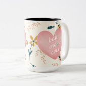 Beste Mam Ever Wildflower Foto Moederdag Mok (Voorkant rechts)