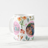 Beste Mam Ever Wildflower Foto Moederdag Mok (Voorkant links)