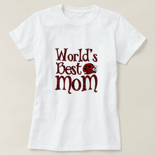 Beste mam Ladybugs ter wereld T-shirt (Design voorkant)
