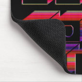 Beste mam met kleurenblokken en zwarte achtergrond muismat (Hoek)