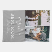 Beste mam Modern Foliage 2 Aangepaste foto's Moede Theedoek (Horizontaal)