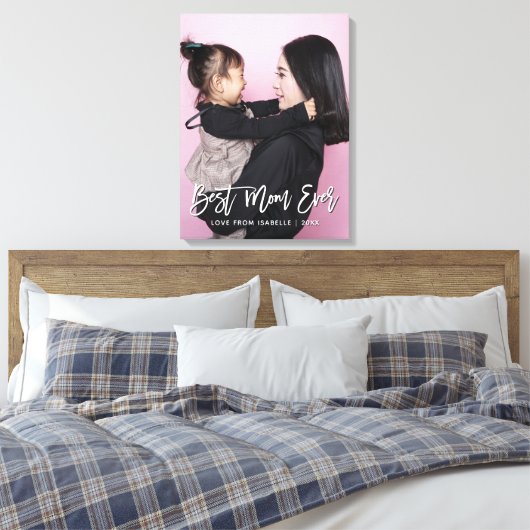 Beste mam Moederdag Keepomwille Persoonlijke foto Canvas Afdruk (Insitu (Slaapkamer))