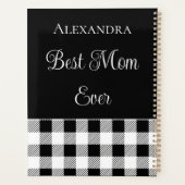 Beste mam ooit Buffalo geplakt zwart witteken Planner (Achterkant)