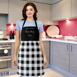 Beste mam ooit Buffalo met zwarte witte pron Schort