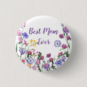Beste mam ooit - Citaat zomertuin Ronde Button 3,2 Cm (Voorkant)