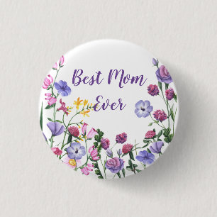 Beste mam ooit - Citaat zomertuin Ronde Button 3,2 Cm