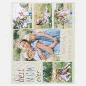 Beste mam ooit foto Collage Persoonlijke Stone Fleece Deken (Voorkant)