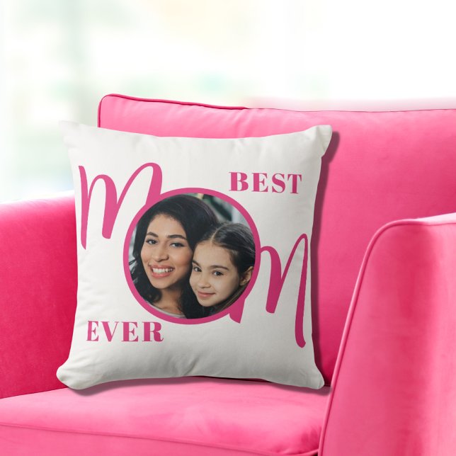 Beste mam ooit fotoroze kussen (Creator heeft geüpload)