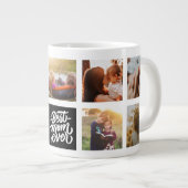 Beste mam ooit Gepersonaliseerd Foto Collage Black Extra Grote Beker (Voorkant rechts)