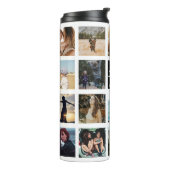 Beste mam ooit Gepersonaliseerd Foto Collage Black Thermosbeker (Gedraaid links)