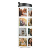 Beste mam ooit Gepersonaliseerd Foto Collage Black Thermosbeker (Geroteerd rechts)