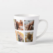 Beste mam ooit Gepersonaliseerd Foto Collage Oranj Latte Mok (Rechts)