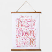Beste mam ooit gepersonaliseerd hangend wandkleed (Voorkant)