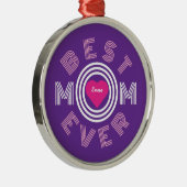 Beste mam ooit gepersonaliseerd metalen ornament (Rechts)