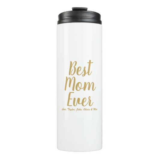 Beste mam ooit goud aangepast script gepersonalise thermosbeker (Voorkant)