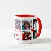 Beste mam ooit hart 9 foto Aangepaste Mok (Voorkant rechts)