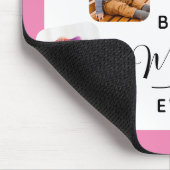 Beste mam ooit kalligrafie 5 foto roze muismat (Hoek)