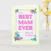 Beste Mam ooit Moederdag over de Miles Kaart (Gele Bloem)