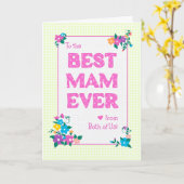 Beste Mam ooit Moederdag van allebei van ons Kaart (Gele Bloem)