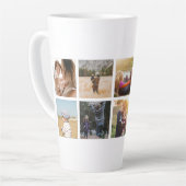 Beste mam ooit persoonlijke 6 Foto-collage Latte Mok (Linkerhoek)
