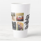 Beste mam ooit persoonlijke 6 Foto-collage Latte Mok (Voorkant)
