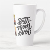 Beste mam ooit persoonlijke 6 Foto-collage Latte Mok (Rechts)