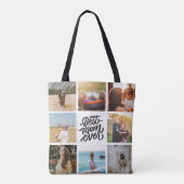 Beste mam ooit persoonlijke foto-collage draagtas (Achterkant)