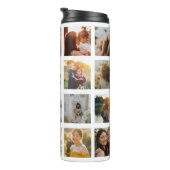 Beste mam ooit persoonlijke foto-collage thermosbeker (Geroteerd rechts)