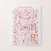 Beste mam ooit persoonlijke Waterverf Legpuzzel (Verticaal)