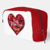 Beste Mam Ooit Rood Hart Trendy Modern Moederdag Toilettasje (Rechterhoek)