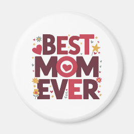 Beste Mam Ooit Schattige Harten Moederdag Magneet