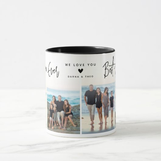 Beste mam ooit script 4x foto mok (Midden)