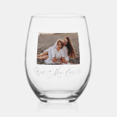 Beste mam ooit script foto wijnglas zonder voet (Voorkant)