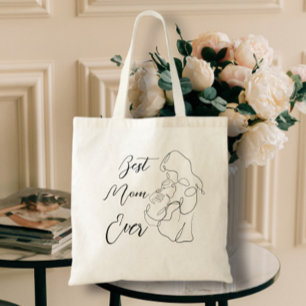 Beste Mam Ooit Trendy Een Lijn Mooie Moederschap Tote Bag