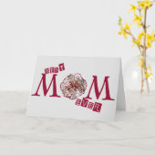 "beste mam ooit" unieke klauw kaart (Gele Bloem)