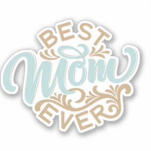 Beste mam ooit Word Art Car Decal Sticker