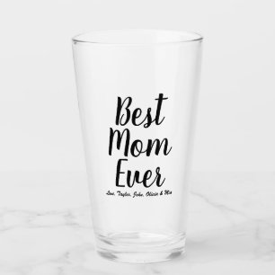 Beste mam ooit zwart aangepast script gepersonalis glas