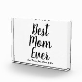 Beste mam ooit zwart-gepersonaliseerd douanemanusc fotoblokken (Rechts)