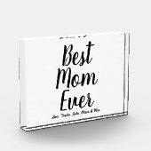 Beste mam ooit zwart-gepersonaliseerd douanemanusc fotoblokken (Links)