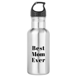 Beste mam ooit zwarte moderne typografie waterfles 