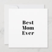 Beste mam ooit zwarte witte moderne typografische (Achterkant)