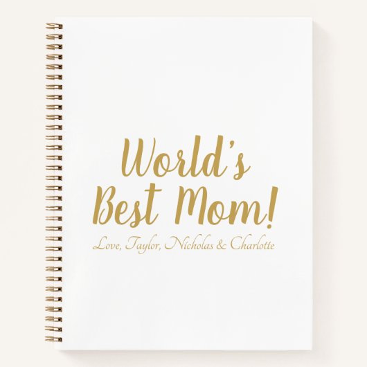 Beste mam van de wereld gepersonaliseerde douanema notitieboek (Voorkant)