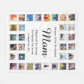 Beste mama 50th Birthday Foto Collage White Fleece Deken (Voorkant (Horizontaal))