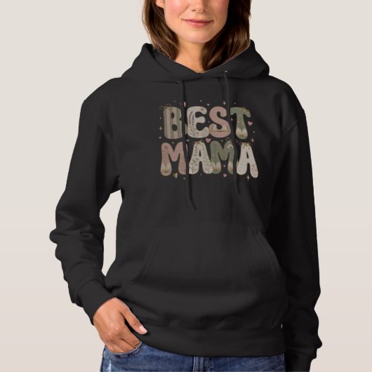 Beste Mama Boekachtig Bloemig Literair Ontwerp Hoodie (Voorkant)